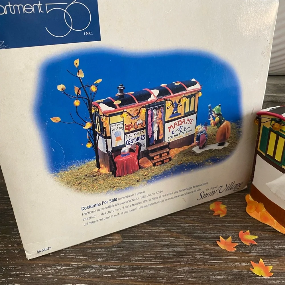 Dept‎ 56 Halloween ‘Costumes for Sale’ Retired Snow Village Lights Work w/Box